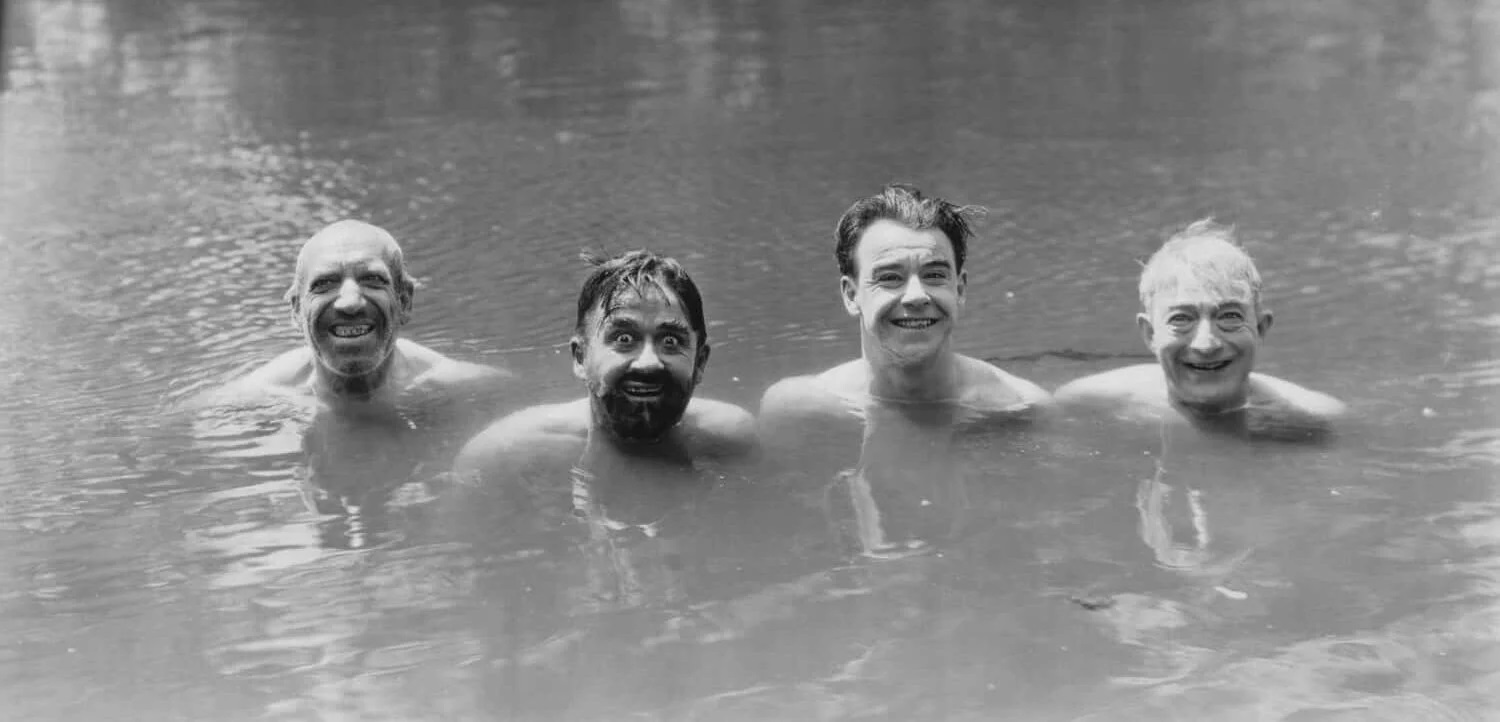 Swimming naked